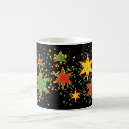 Café Caneca de Chá de Ervas Rasta Black Stars