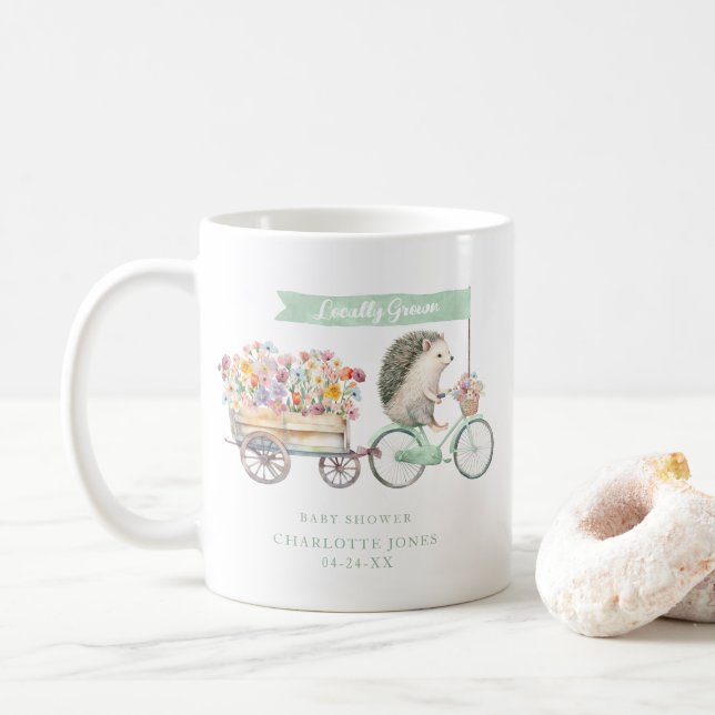 Café Caneca de Chá de fraldas Verde Localmente Cultivad (Com Donut)