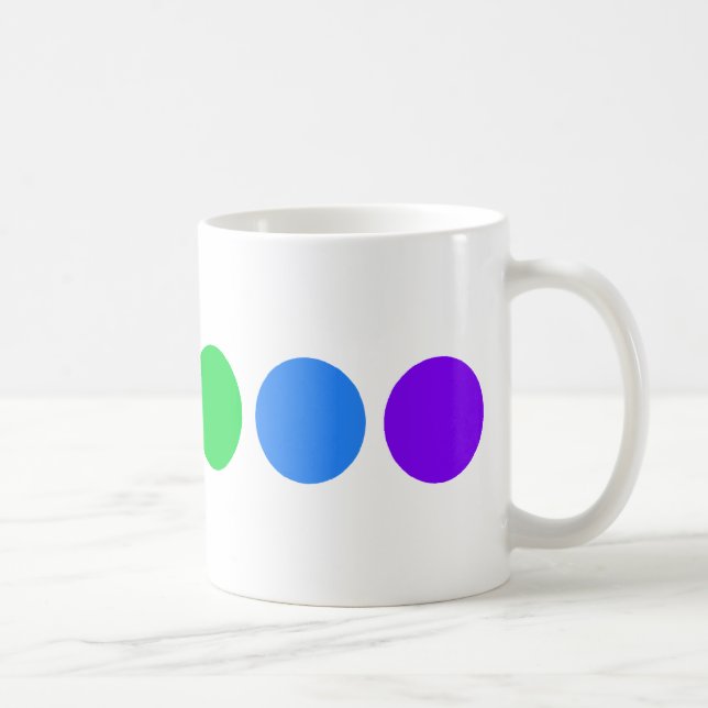 Café Caneca de chá inglesa - arco-íris pontilhado (Direita)