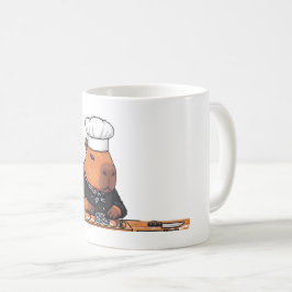 Café Caneca de Chef de Capivara em Pixel Art