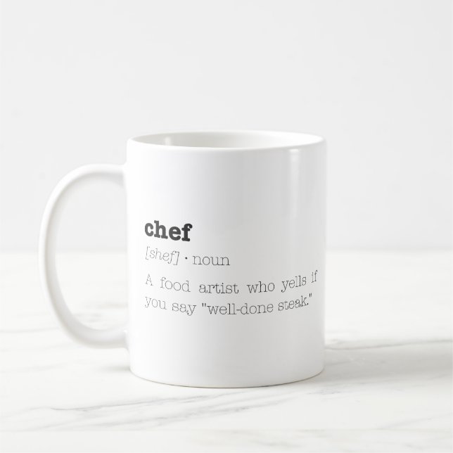 Café Caneca de Chef Divertido (Esquerda)