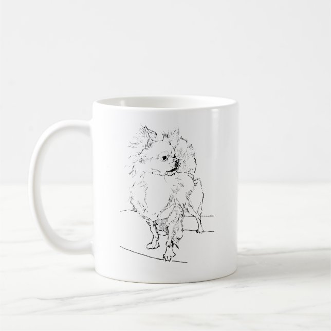 Café Caneca de Chihuahua de Cabelo Longo – Caneca de Ca (Esquerda)