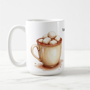 Café Caneca de Chocolate Quente com Marshmallow em uma 