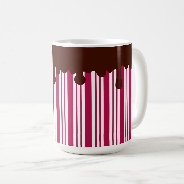 Café Caneca de Chocolate Quente de Hortelã do Natal (Frente Esquerda)