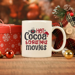 Café Caneca de Chocolate Quente Festivo e Filmes de Nat