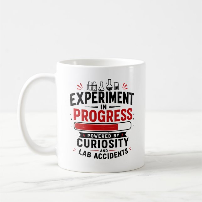 Café Caneca de Cientista Engraçado para Pesquisa de Lab (Esquerda)