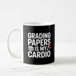 Café Caneca de Citação de Avaliação de Professor Preto 