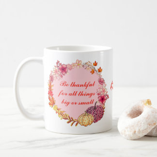 Café Caneca de Citação de Coroa de Outono