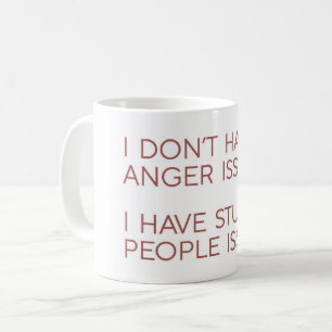Café Caneca de Citação de Problemas de Raiva Engraçados
