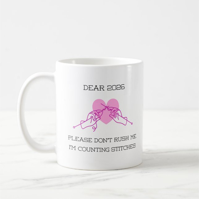 Café Caneca de Citação Divertida com Coração e Agulhas  (Esquerda)