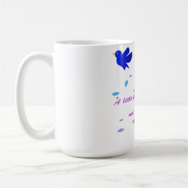 Café Caneca de citação floral colorida com positividade