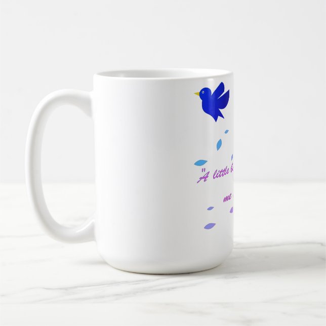Café Caneca de citação floral colorida com positividade (Esquerda)