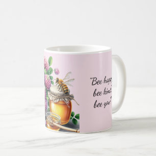Café Caneca de Citação Inspiradora Flor de Trevo de Abe