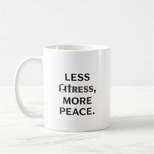Café Caneca de Citação Motivacional Mínima Stress Mais 
