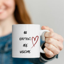 Caneca de Citação Positiva de Saúde Mental Present