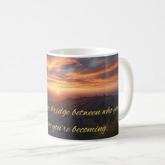Café Caneca de Citação sobre Disciplina (Frente Esquerda)