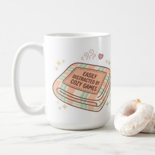 Café Caneca de Cobertor Pastel Fácilmente Distraído por