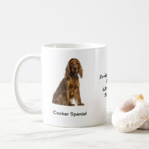 Café Caneca de cocker spaniel - com duas imagens e um