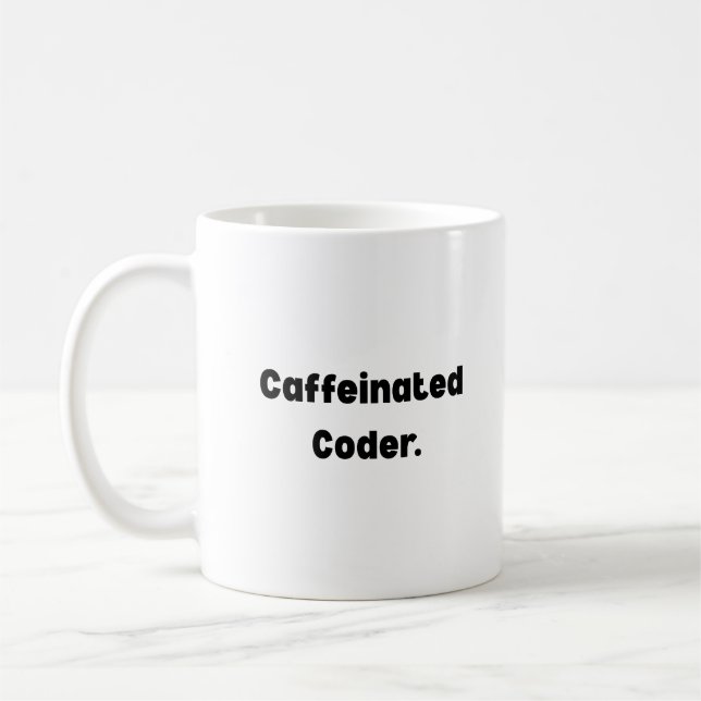 Café Caneca de Coder Cafeinado – Presente Divertido par (Esquerda)