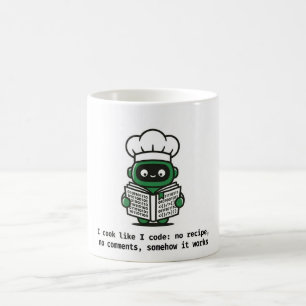 Café Caneca de Coder Divertido — Eu Cozinho Como Eu Cod