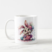 Caneca de Coelhinho de Tricô Fofo – Adorável Coelh