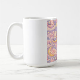 Café Caneca de Coelho Pastel Fofa – Lua e Nuvens Kawaii
