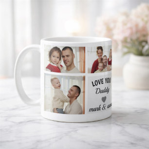 Café Caneca de Colagem de Fotos Personalizada para Papa