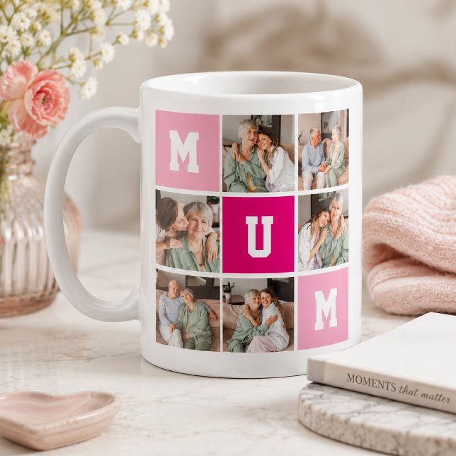 Café Caneca de Colagem de Fotos Personalizadas do Dia d (Criador carregado)
