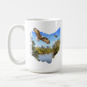Café Caneca de Columbo Ohio do rio de Eagles Scioto