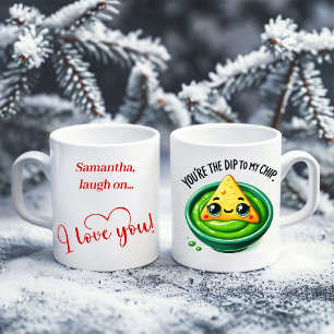 Café Caneca de comida engraçada com nome personalizado