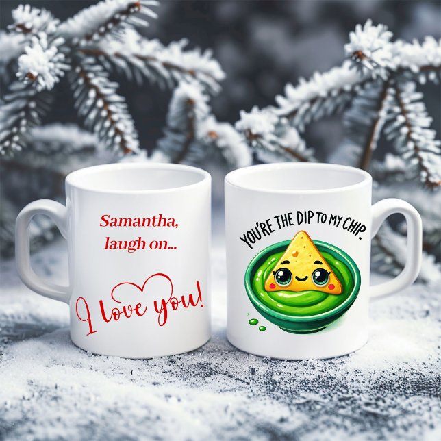 Café Caneca de comida engraçada com nome personalizado  (Custom Name Funny Food Mug Sweet Valentine Gift)