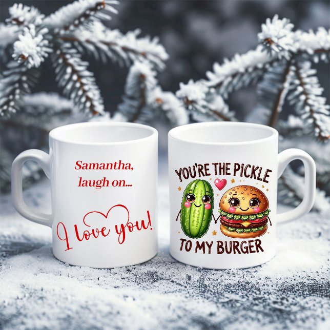 Café Caneca de comida engraçada personalizada presente  (Personalized Funny Food Mug Valentine Gift for Her)