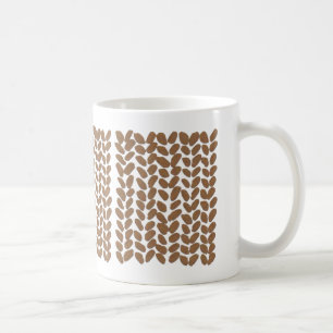 Café Caneca de confecção de malhas dourada