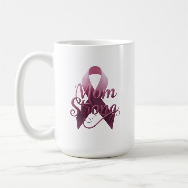 Café Caneca de Conscientização do Câncer da Mamãe Forte (Esquerda)