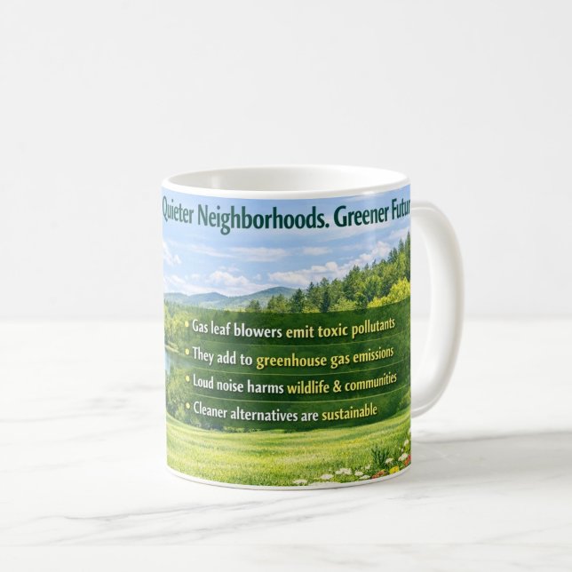 Café Caneca de Conscientização Ecológica Ar Limpo  ("Clean Air Starts Here")
