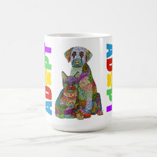 Café Caneca de Conscientização sobre Adoção de Animais