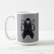 Caneca de Conscientização sobre Câncer Dad Strong 