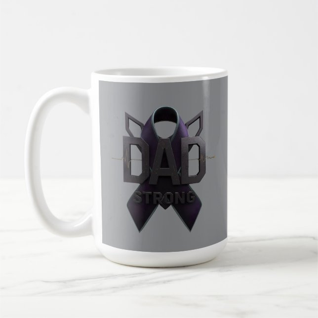 Café Caneca de Conscientização sobre Câncer Dad Strong  (Esquerda)