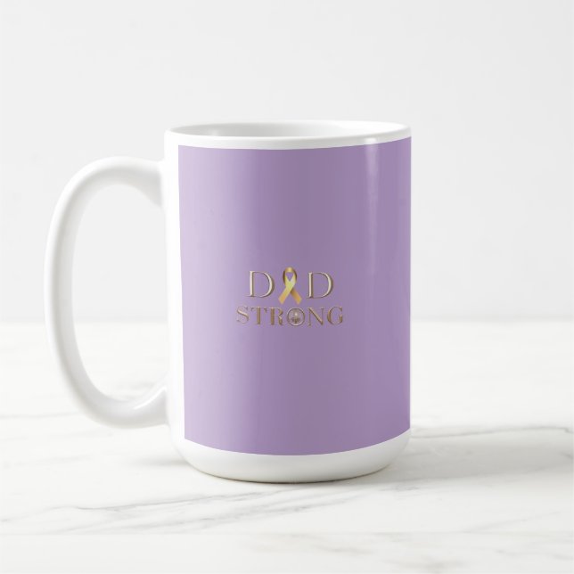Café Caneca de Conscientização sobre Câncer Dad Strong  (Esquerda)