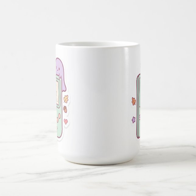 Café Caneca de Console Gamer Fantasma Kawaii Pastel (Centro)