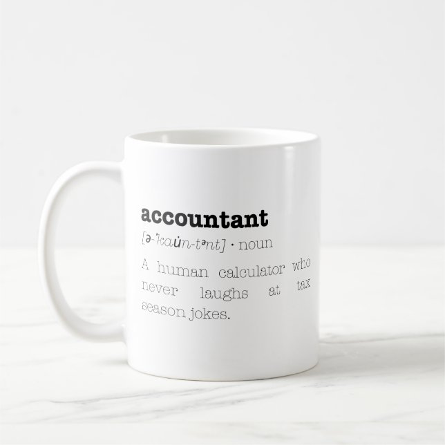 Café Caneca de Contador Engraçado (Esquerda)
