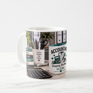 Café Caneca de Contador Mantendo Números em Linha