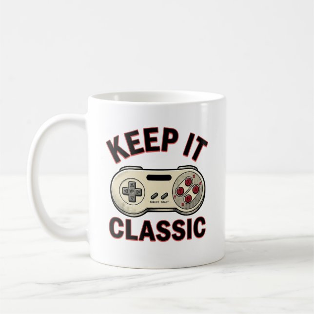 Café Caneca de Controle de Video Game Retro Clássico (Esquerda)