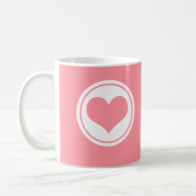 Café Caneca De Coração Sonora, Rosa (Esquerda)
