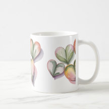 Caneca de coração suculento verde