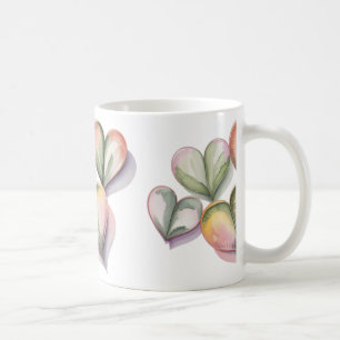 Café Caneca de coração suculento verde
