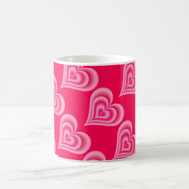 Café Caneca de corações rosa (Centro)