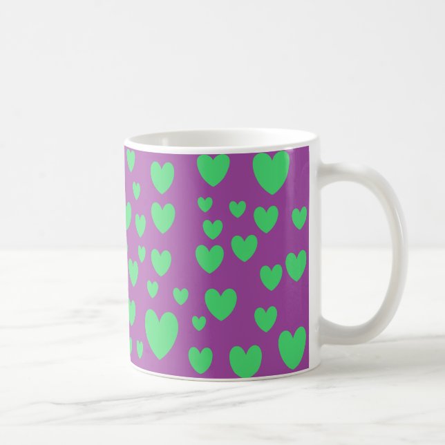 Café Caneca de Corações Verdes (Direita)