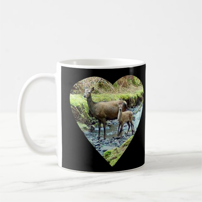 Café Caneca de Corça e Cervo Bebê (Esquerda)