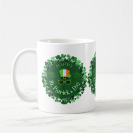 Café Caneca de Coroa de Trevo do Dia de São Patrício Fe
